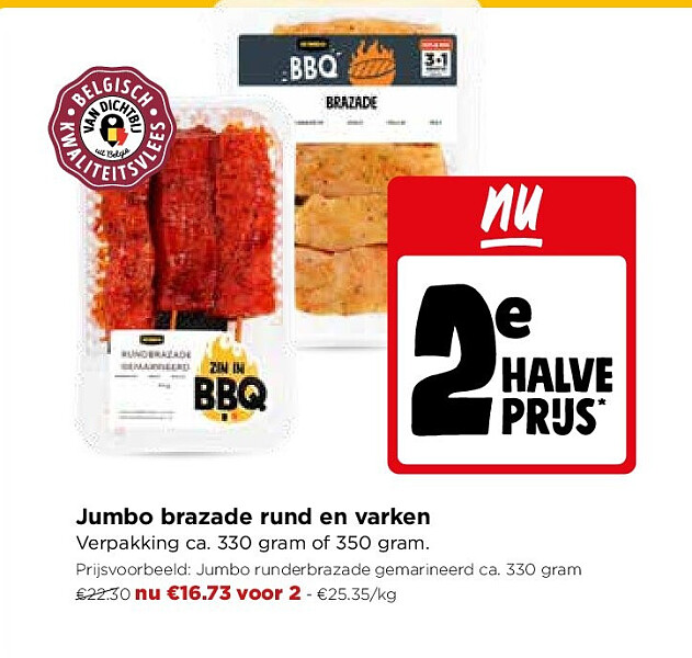 Jumbo brazade rund en varken