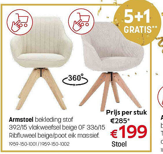 Armstoel bekleding stof