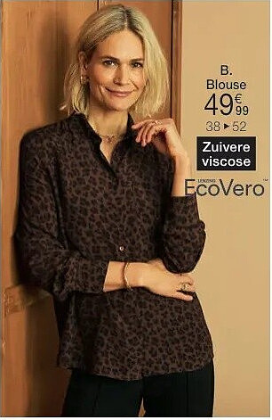Soepele blouse in zuivere viscose