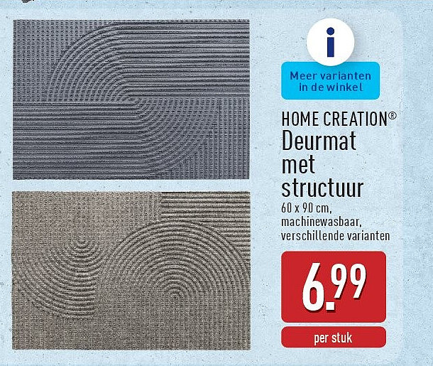 Deurmat met structuur
