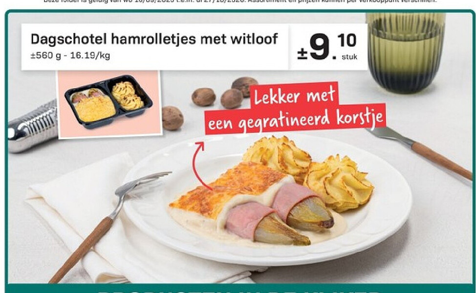 Dagschotel hamrolletjes met witloof