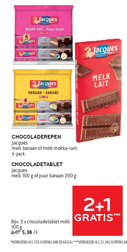 Chocoladerepen Jacques 4-pack
