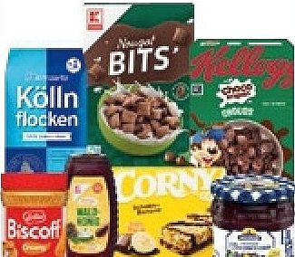 Rabatt auf Müsli, Getreideflocken, Riegel & süße Aufstriche