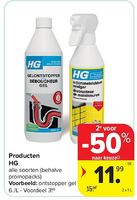Producten HG