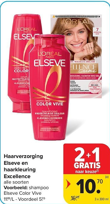 Haarverzorging Elseve en haarkleuring Excellence
