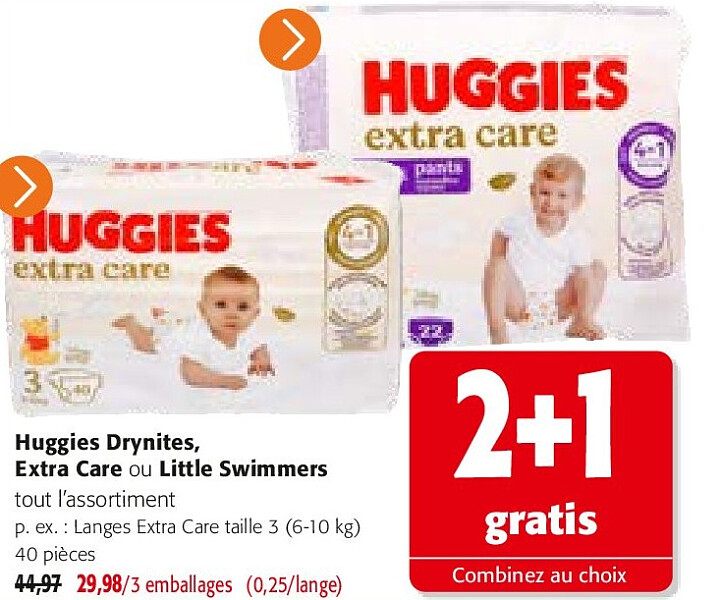Langes Extra Care taille 3 (6-10 kg) 40 pièces