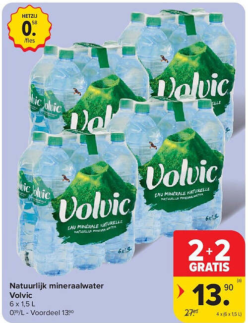 Natuurlijk mineraalwater Volvic