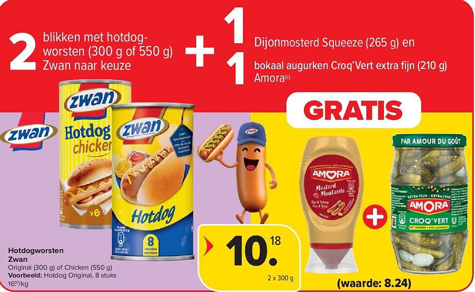 Hotdogworsten Zwan