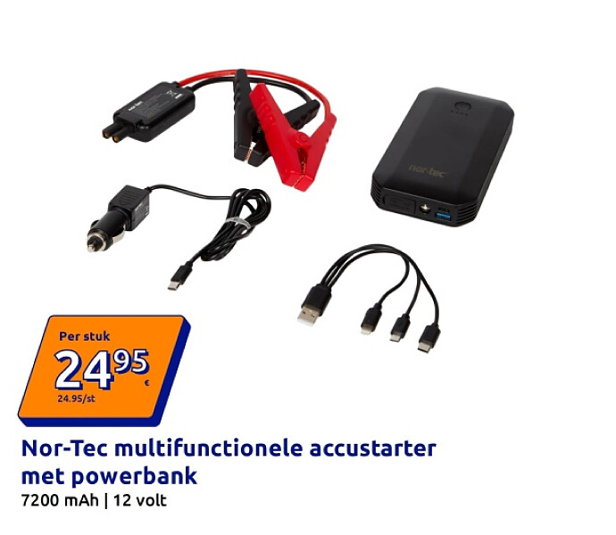 Nor-Tec multifunctionele accustarter met powerbank
