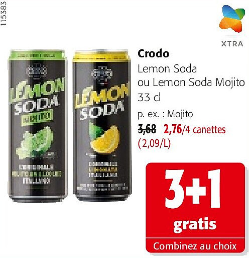 Crodo Lemon Soda ou Lemon Soda Mojito 33 c