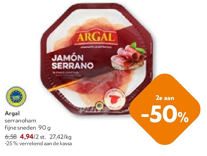 Argal serranoham fijne sneden 90 g