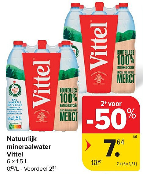 Natuurlijk mineraalwater Vittel