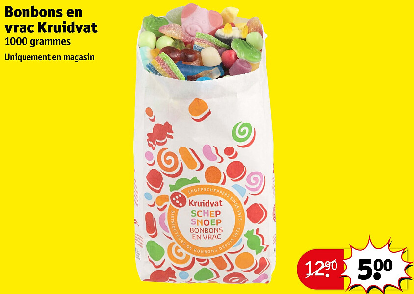Bonbons en vrac Kruidvat 1000 grammes