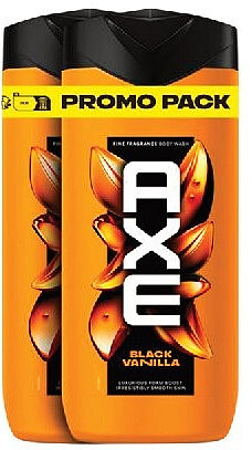 Gel douche homme Black Vanilla Axe, lot de 2 x 225 ml