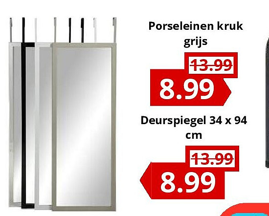 Porseleinen kruk grijs