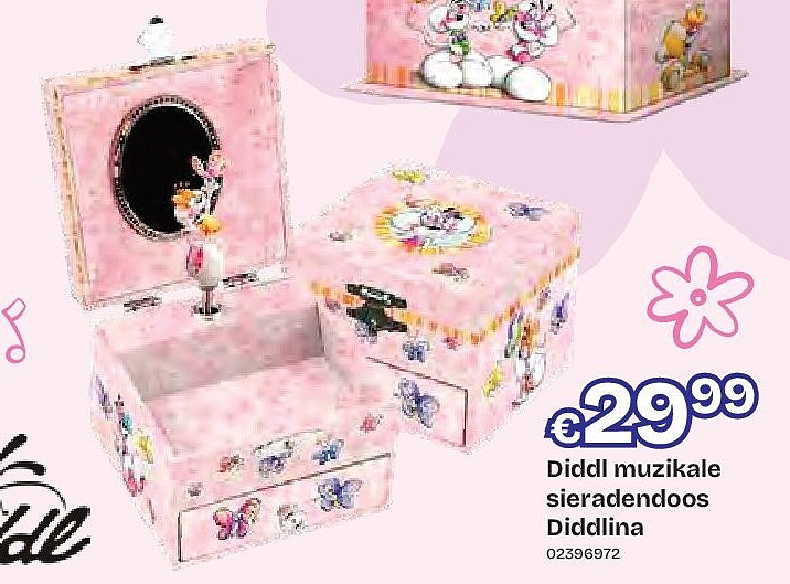 Diddl muzikale sieradendoos Diddlina