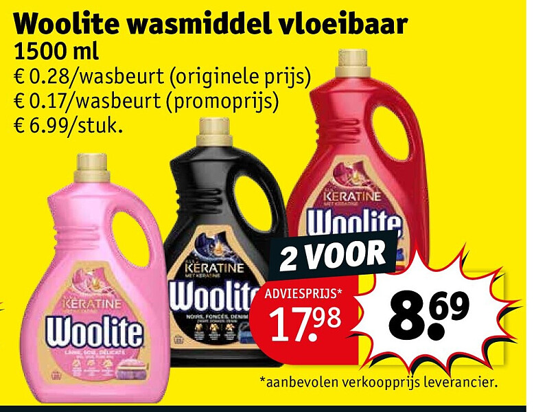 Woolite wasmiddel vloeibaar 1500 ml