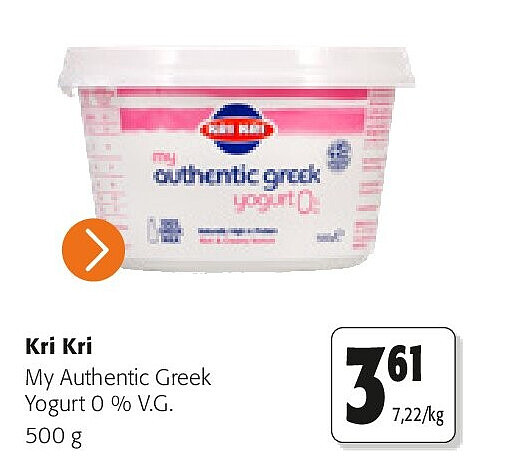 Kri Kri My Authentic Greek Yogurt 0 % V.G. 500 g