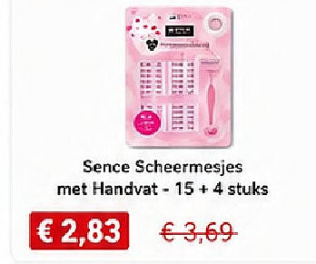Sence Scheermesjes met Handvat - 15+4 stuks