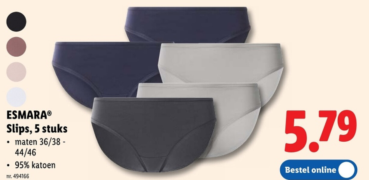 Slips, 5 stuks