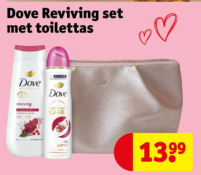 Dove Reviving set met toilettas