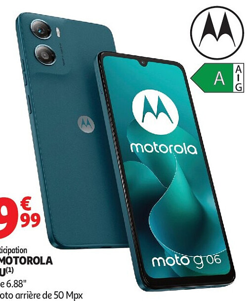 Smartphone Motorola G06 64Go bleu