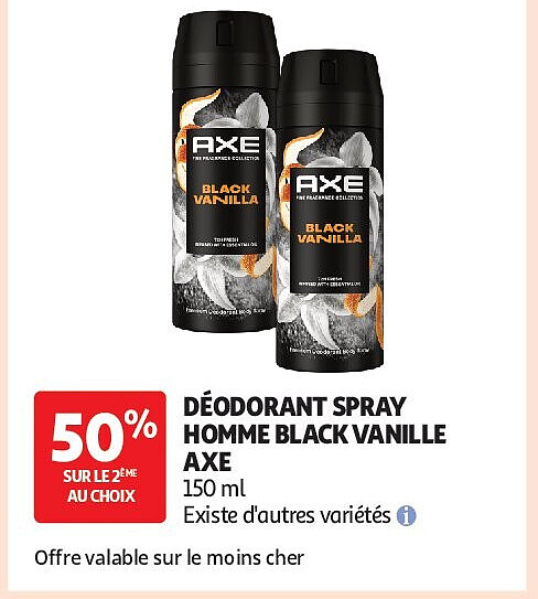 DÉODORANT SPRAY HOMME BLACK VANILLE