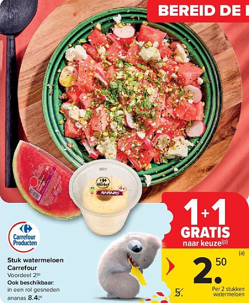 Stuk watermeloen Carrefour
