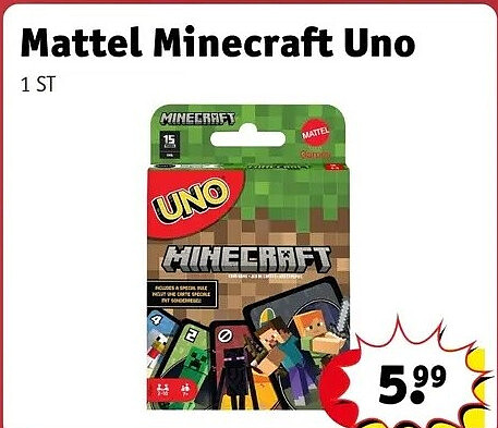 Mattel Minecraft Uno