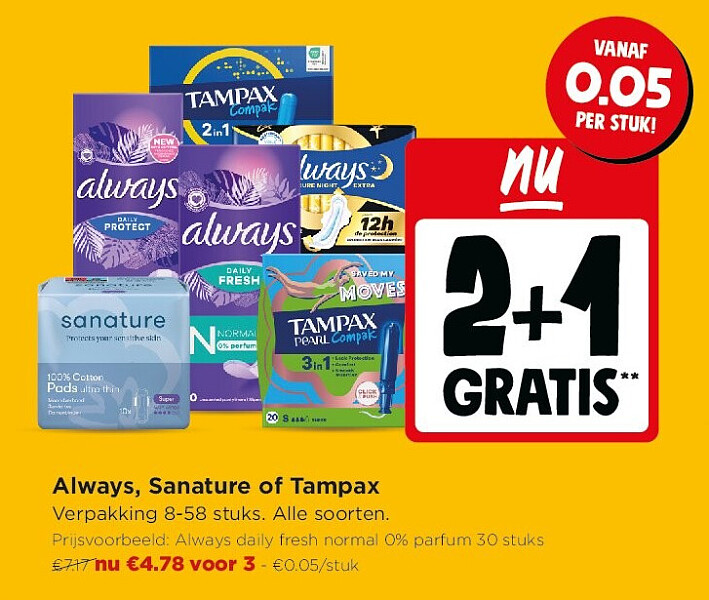Always, Sanature of Tampax