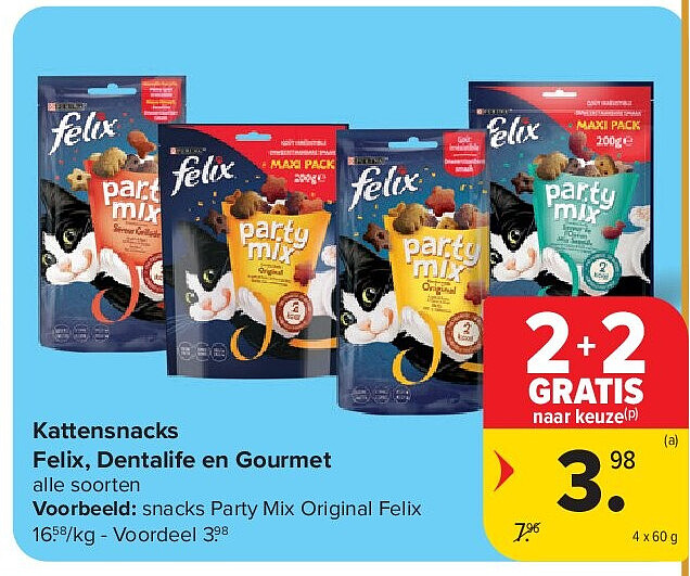 Kattensnacks Felix, Dentalife en Gourmet