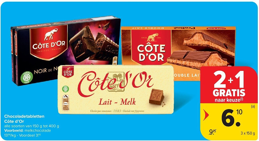 Chocoladetabletten Côte d’Or