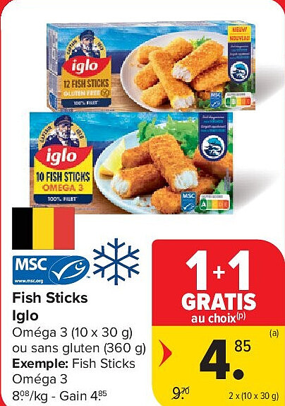 Fish Sticks Iglo 2 x (10 x 30 g)