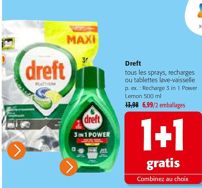 Dreft Recharge 3 in 1 Power Lemon 500 ml