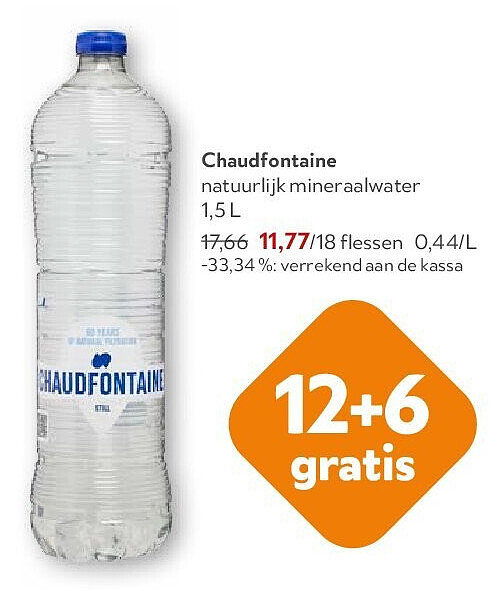 Chaudfontaine natuurlijk mineraalwater 1,5 L