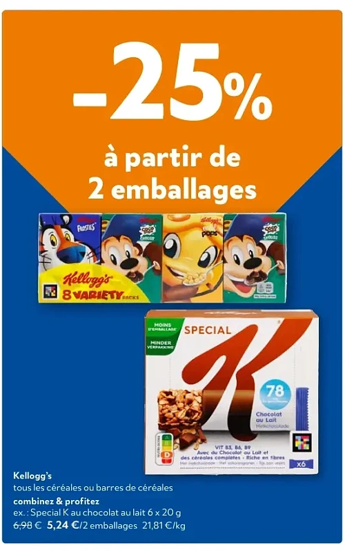 Kellogg's Special K au chocolat au lait 6 x 20 g