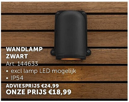 WANDLAMP ZWART