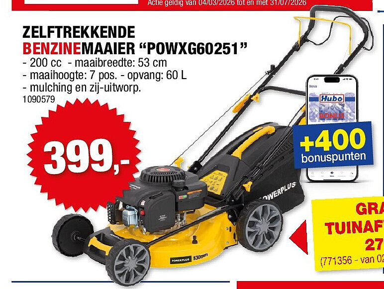 ZELFTREKKENDE BENZINEMAAIER “POWXG60251”