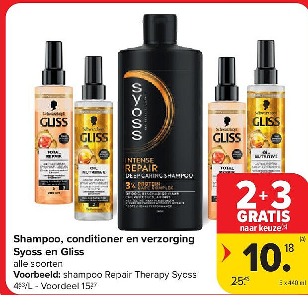 Shampoo, conditioner en verzorging Syoss en Gliss