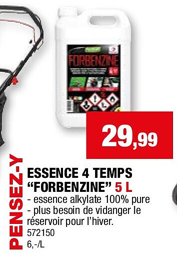 ESSENCE 4 TEMPS “FORBENZINE” 5 L