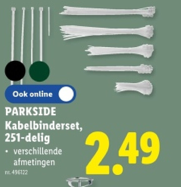 Kabelbinderset, 251-delig