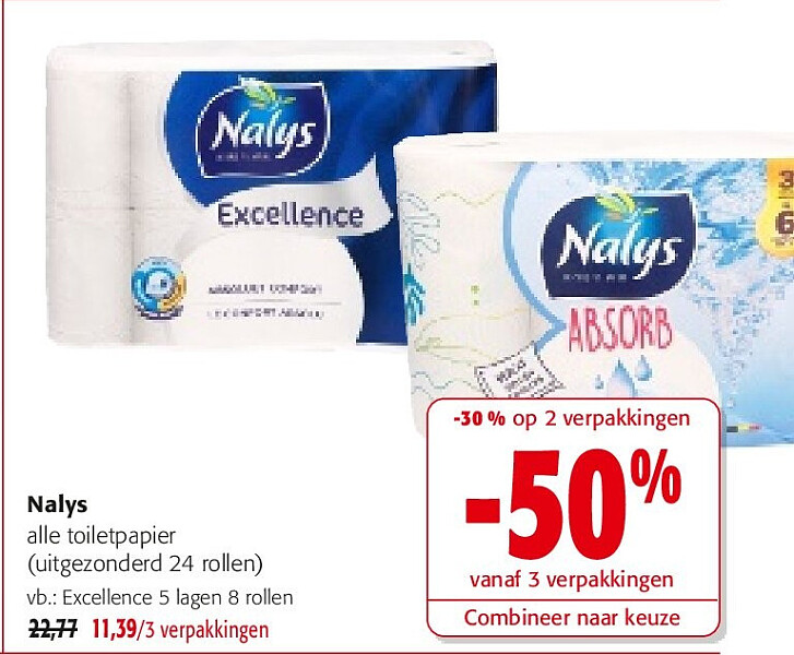 Nalys Excellence 5 lagen 8 rollen