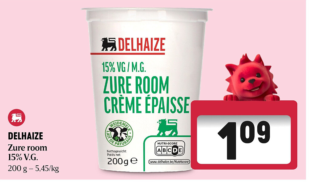 DELHAIZE Zure room 15% V.G.