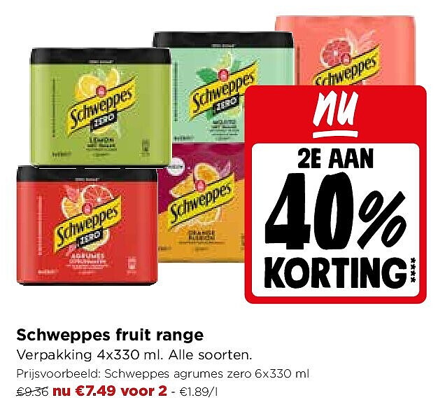 Schweppes fruit range