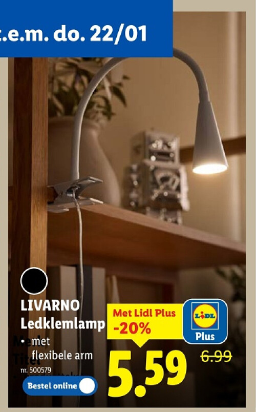 Ledklemlamp