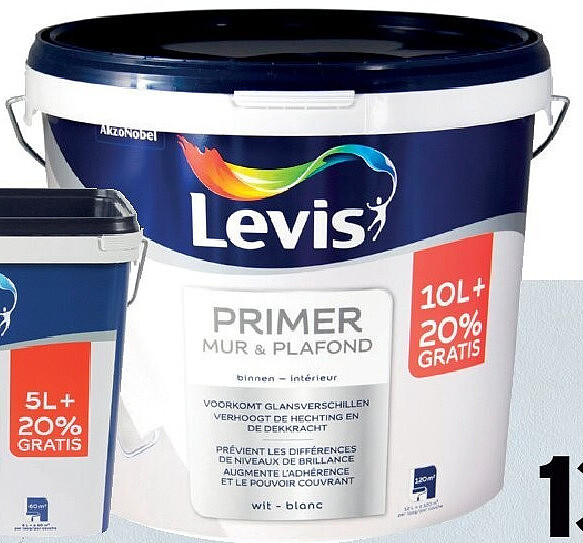 Levis primer muur & plafond 10+2 L