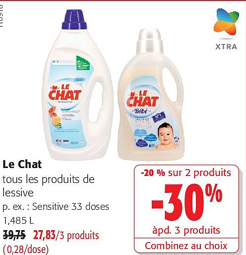 Le Chat tous les produits de lessive