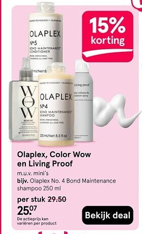 Olaplex, Color Wow en Living Proof
