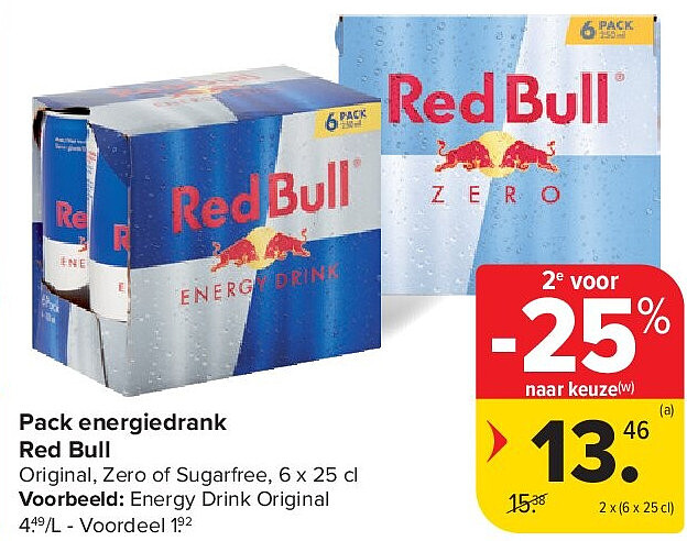 Pack energiedrank Red Bull