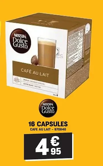 16 CAPSULES CAFE AU LAIT